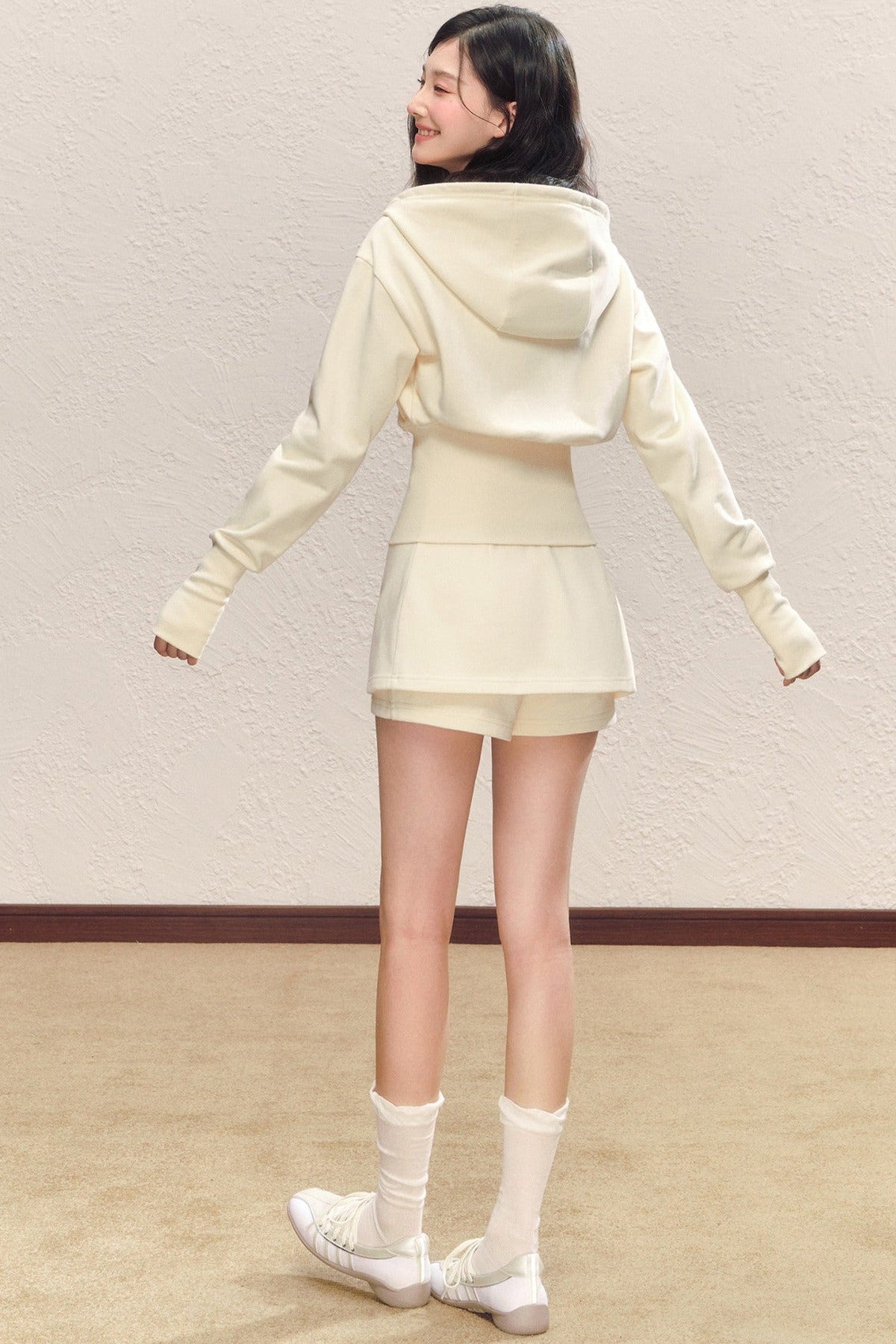 Korean Style Sweatshirt and Skirt Set-Up
