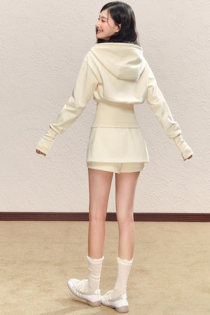 Korean Style Sweatshirt and Skirt Set-Up