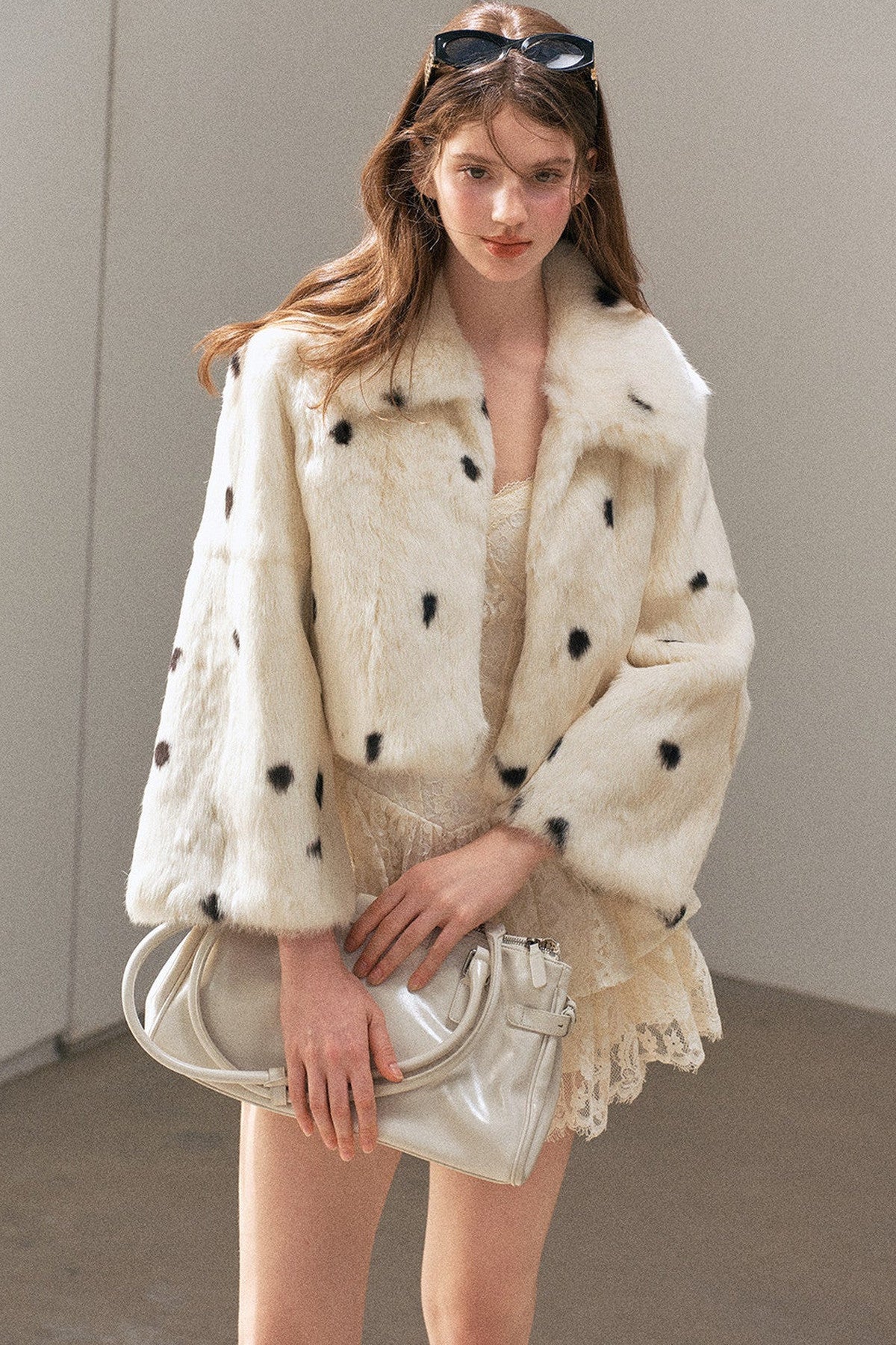 Spotted Rabbit Fur Jacket
