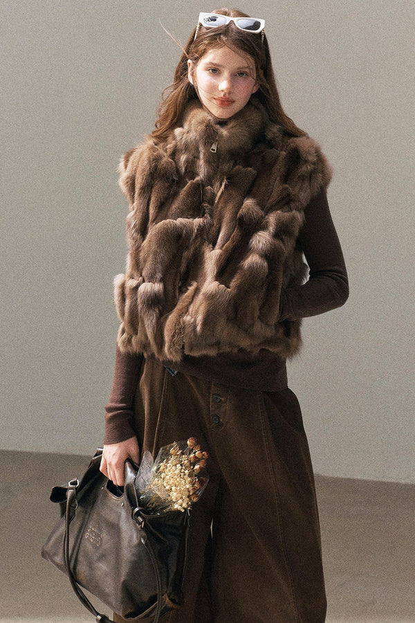 Real Fox Fur Vest