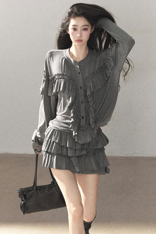 Multi-Layered Ruffle Top and Skirt