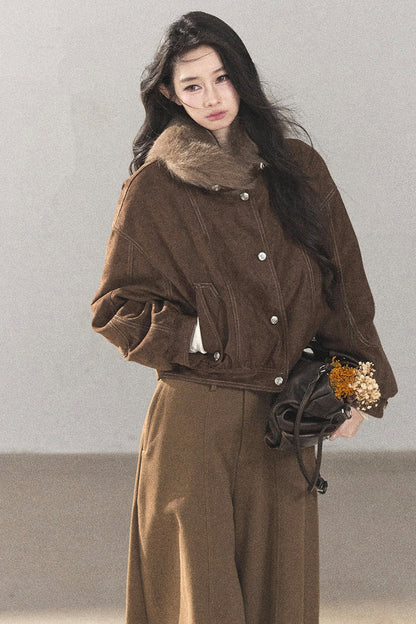 Real Fox Fur Goose Down Parka Jacket