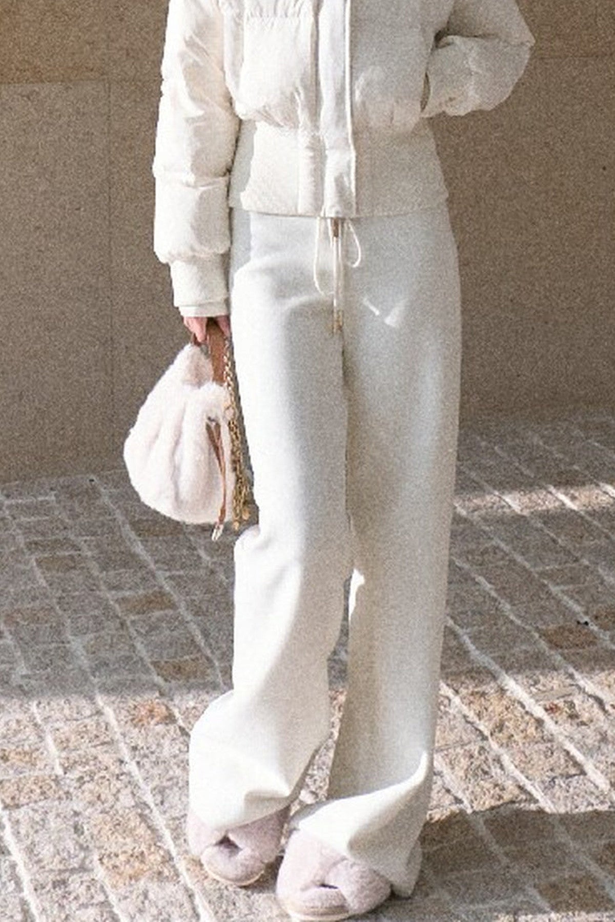 Silver Sprinkle Drawstring Waist Flared Pants