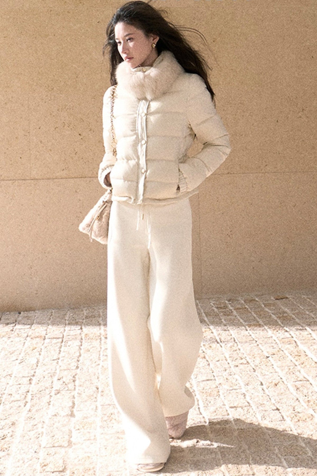 Silver Sprinkle Drawstring Waist Flared Pants