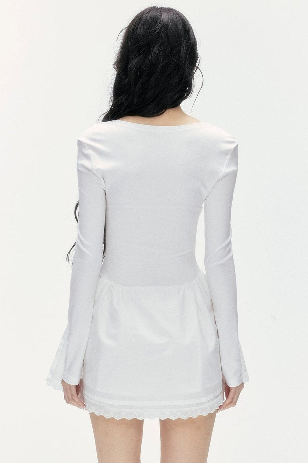 Lace Patchwork Knit Dress