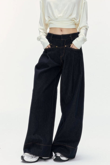 Low-Waist Wide-Leg Jeans