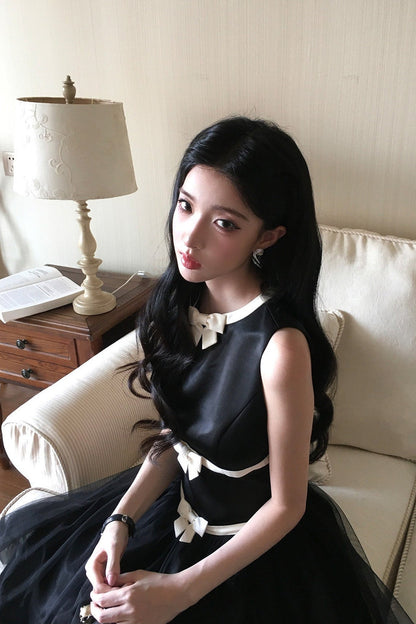 Sleeveless Bow A-Line Dress