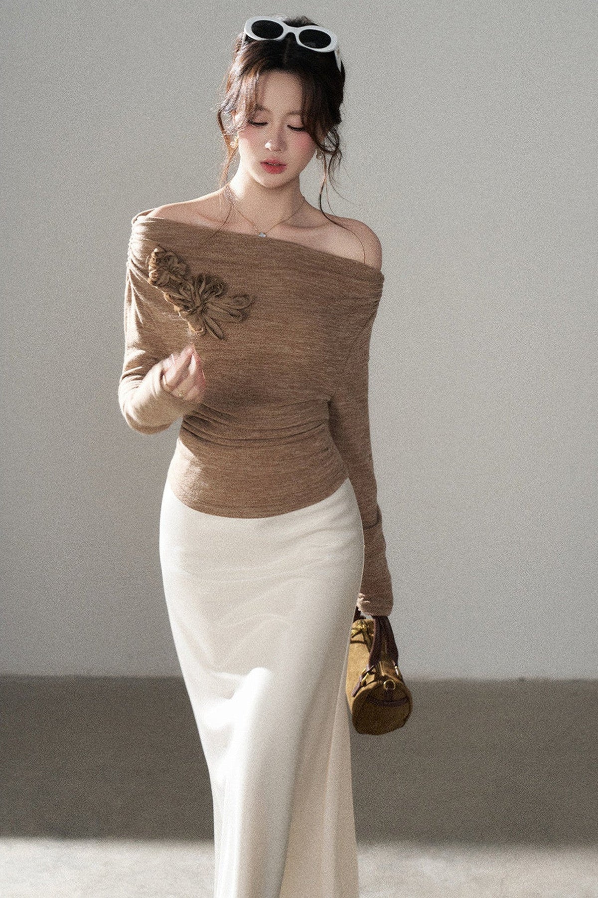 3D Floral Knit Pullover