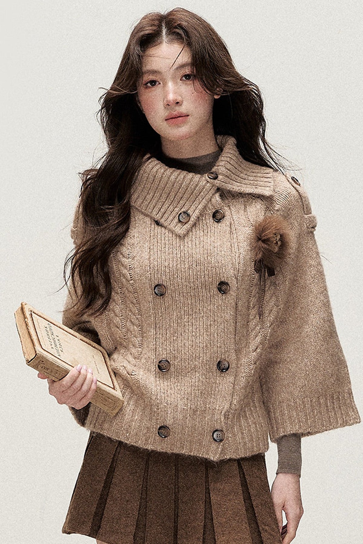 Double-Breasted Knit Jacket