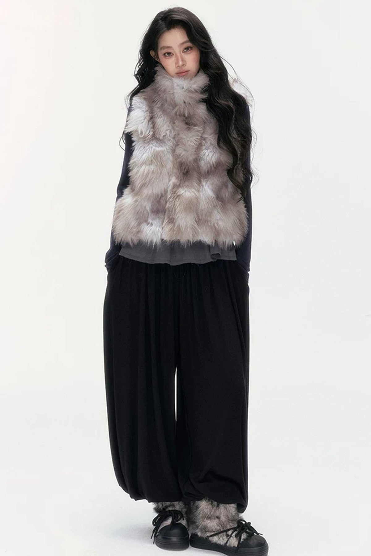 Milk Leopard Print Horn Button Vest