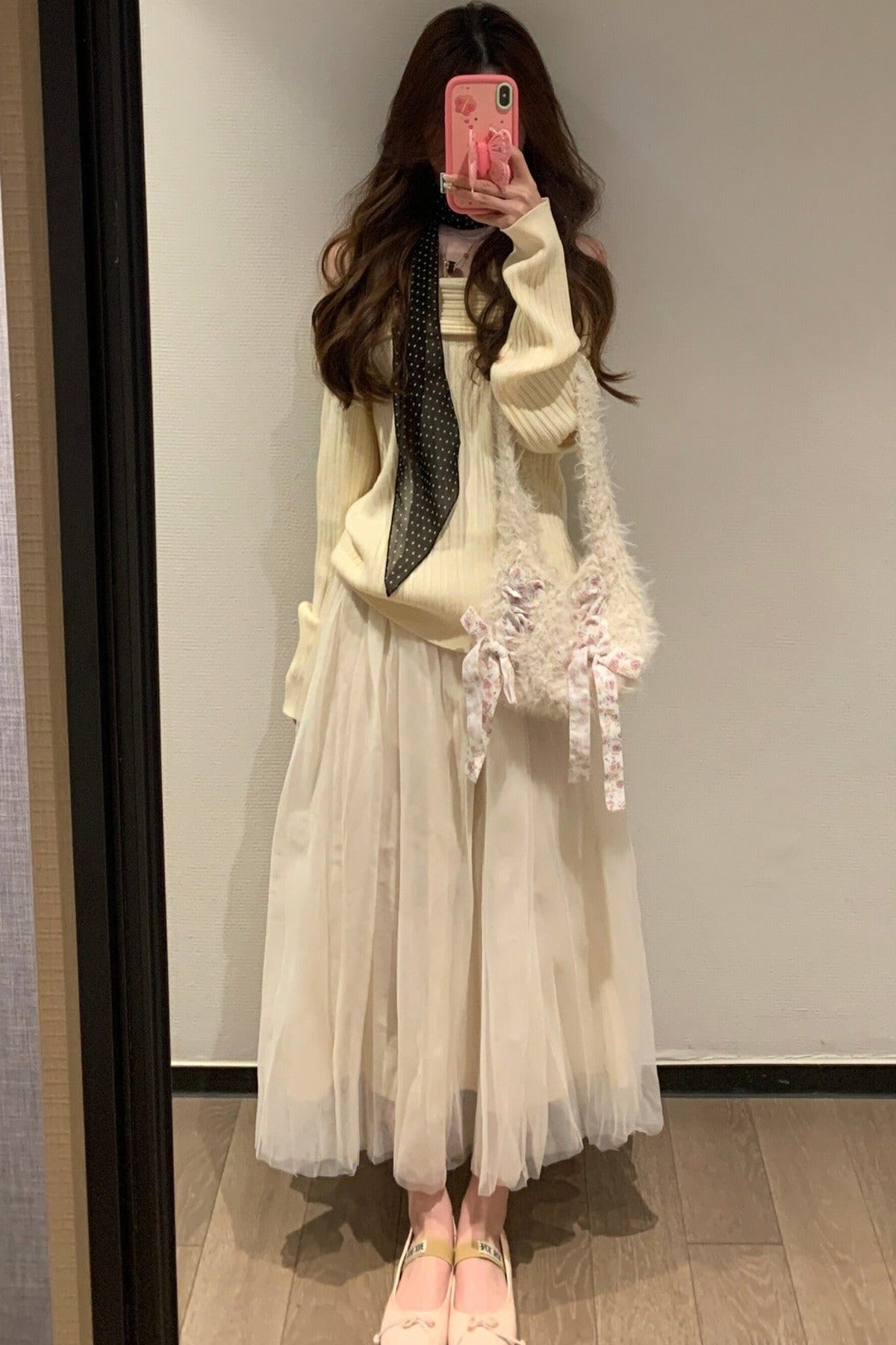 Off-Shoulder Knit Sweater