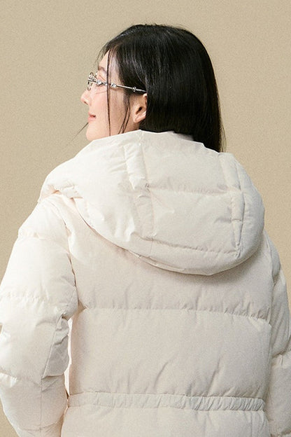 Loose Fit Hooded Duck Down Jacket