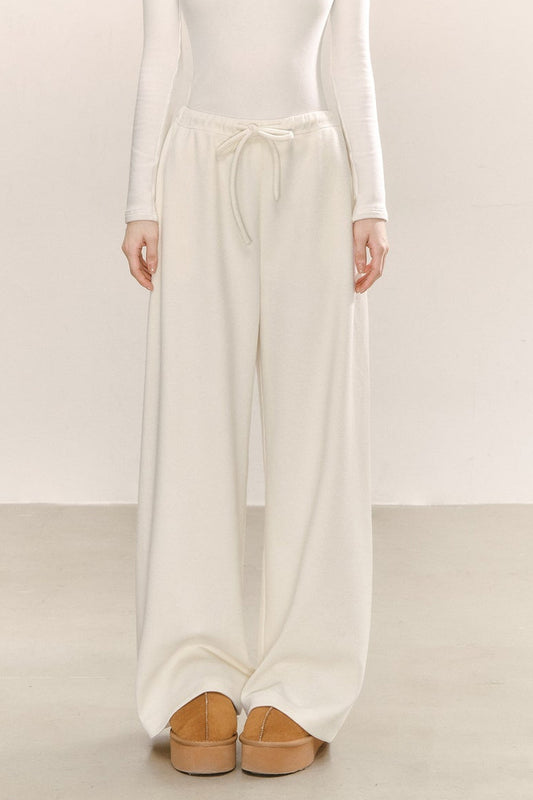 Thickened Knit Wide-Leg Pants