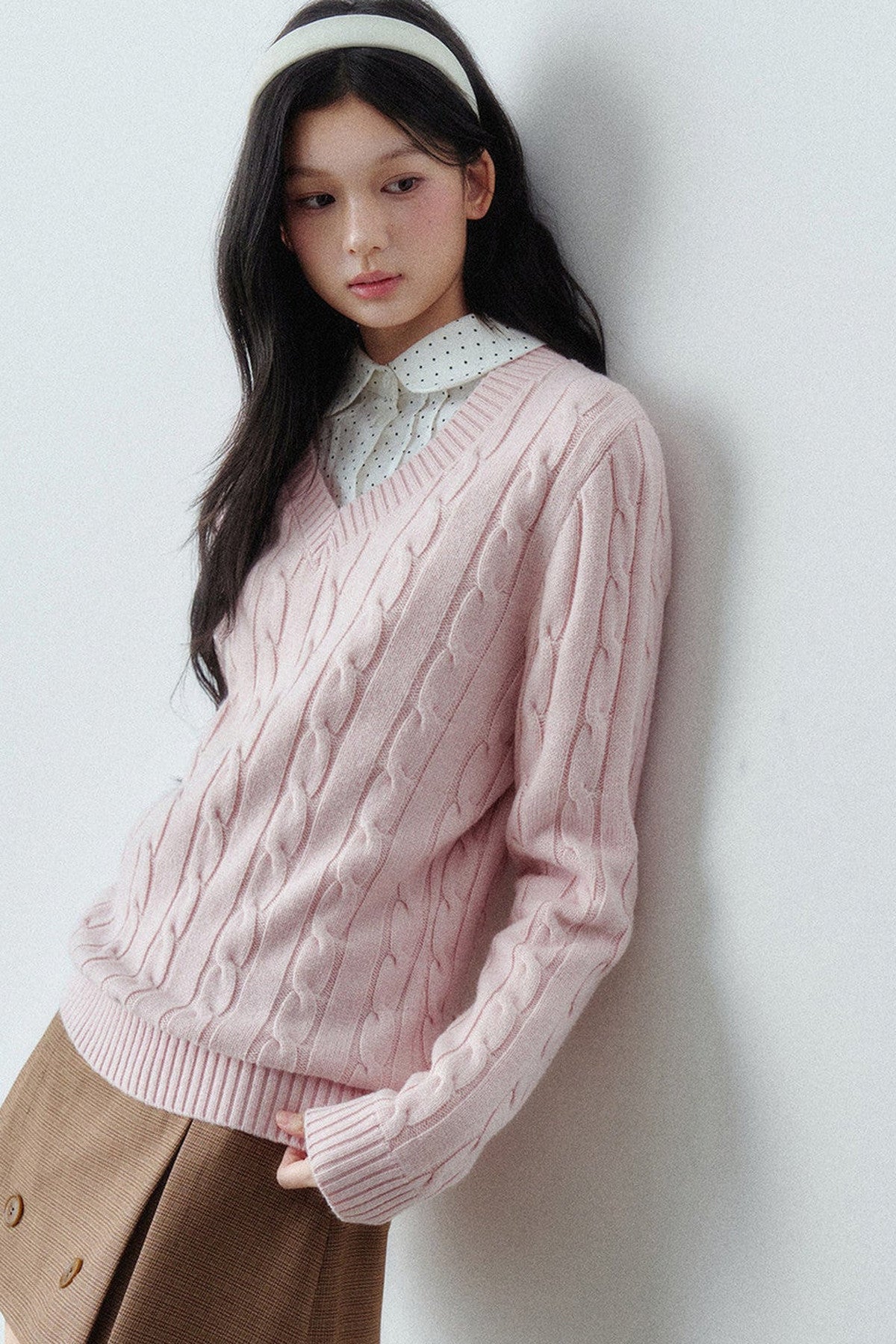 Wool Cable Knit Sweater