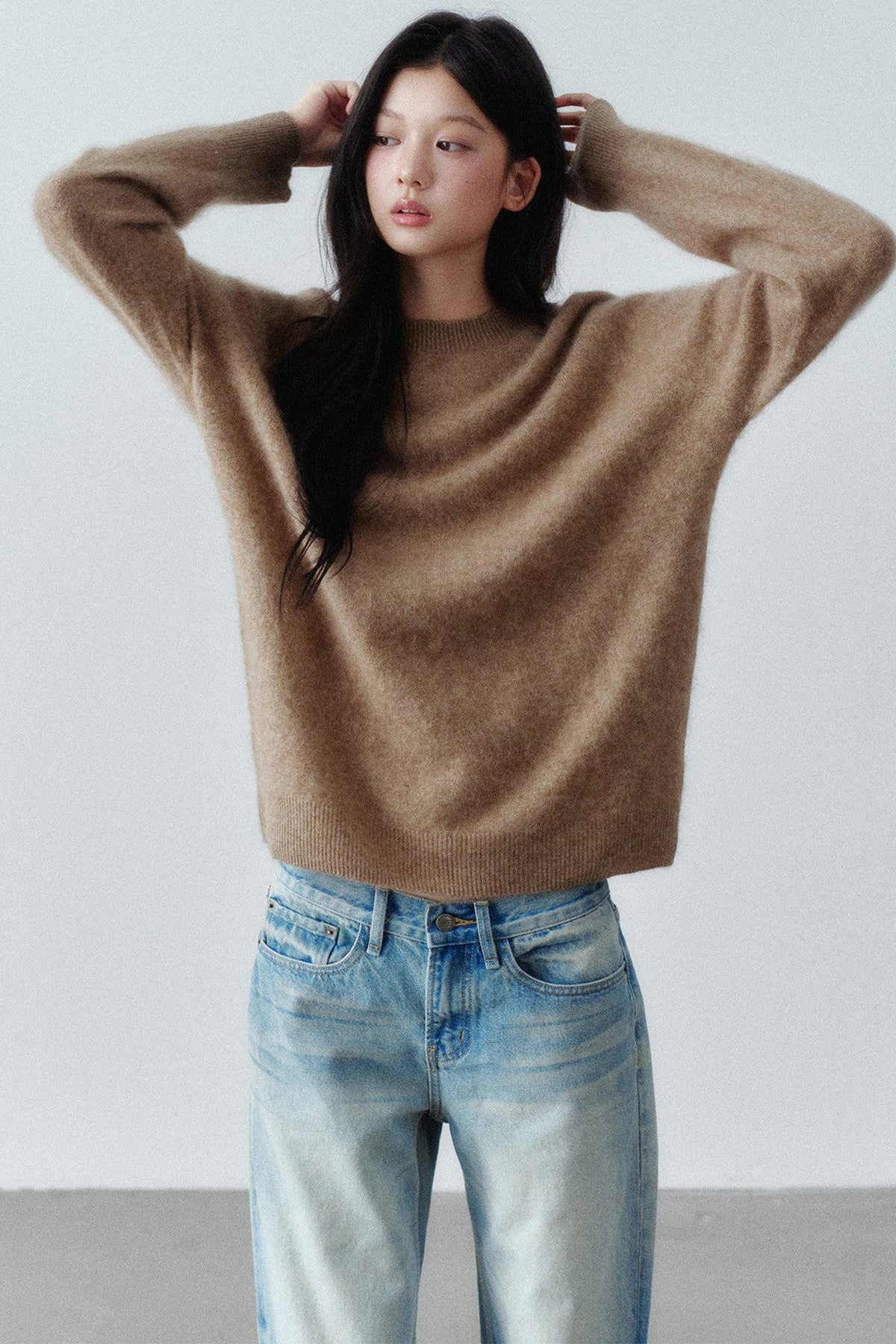 Brushed Cashmere Mulberry Silk Sweater