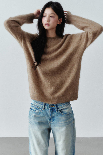 Brushed Cashmere Mulberry Silk Sweater