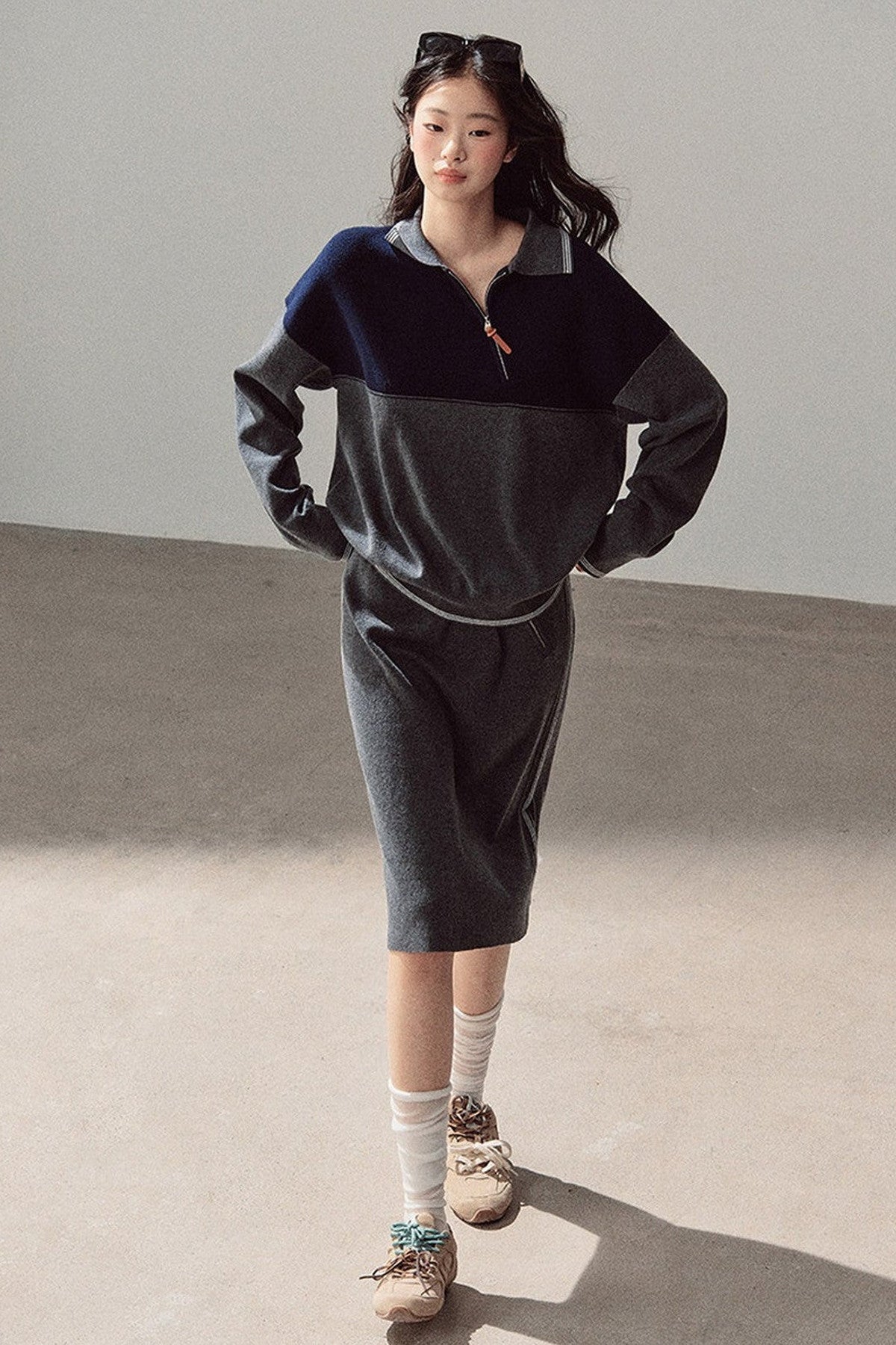 Wool Academy Style Top and Skirt Set-Up