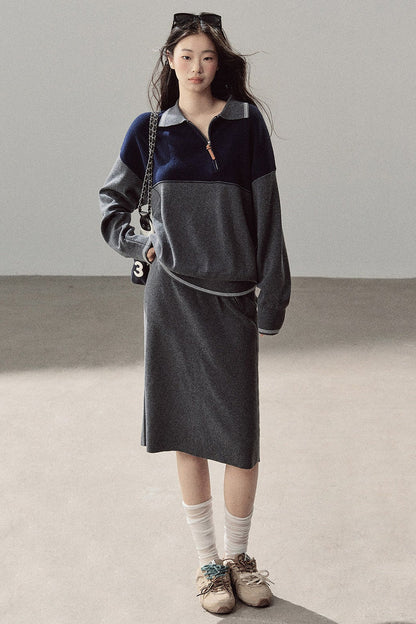 Wool Academy Style Top and Skirt Set-Up