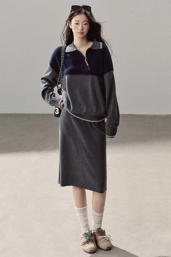 Wool Academy Style Top and Skirt Set-Up