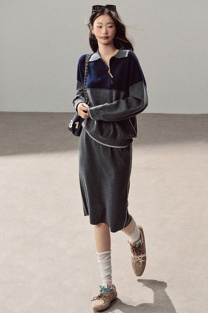 Wool Academy Style Top and Skirt Set-Up