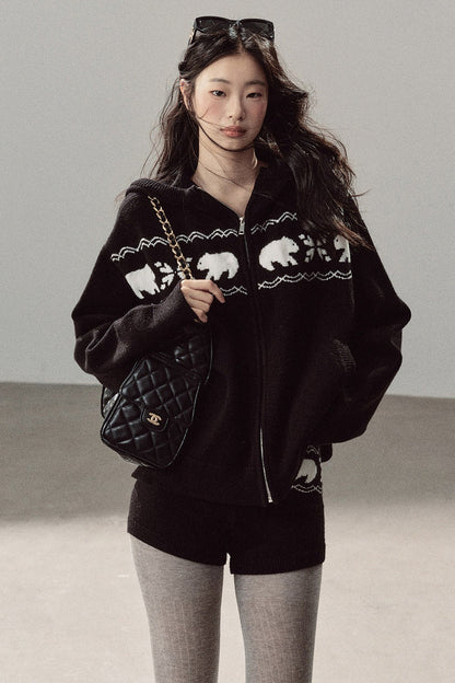 Hooded Jacket and Shorts Set-Up