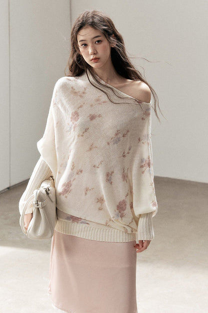 Suéter de lana con flores
