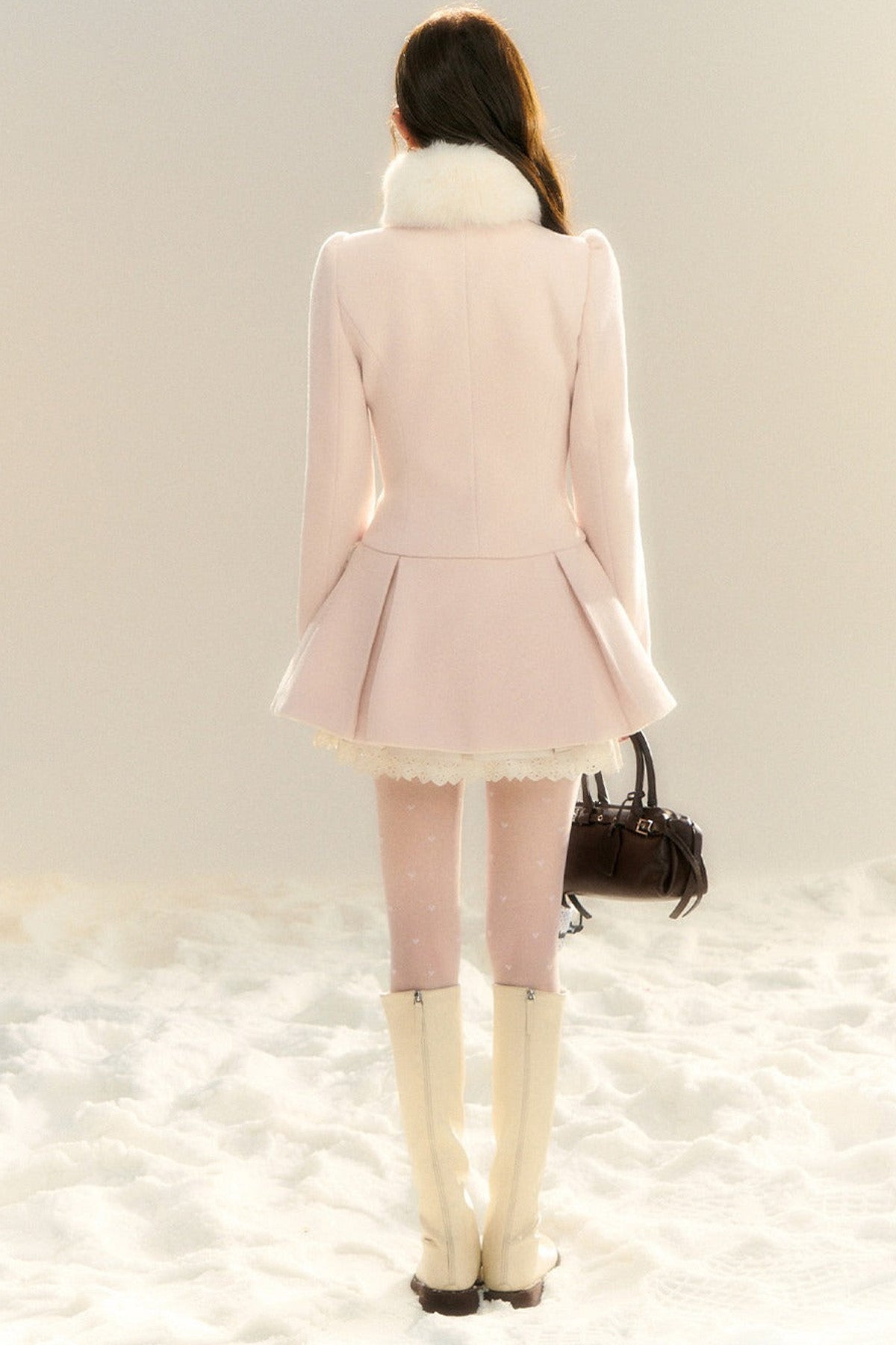 Chaebol Daughter Style Woolen Cape Coat