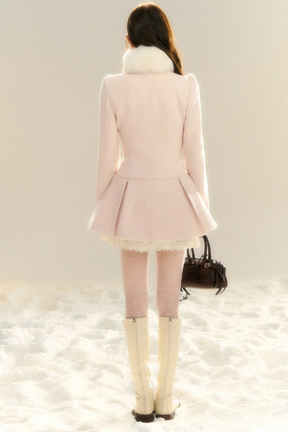 Chaebol Daughter Style Woolen Cape Coat
