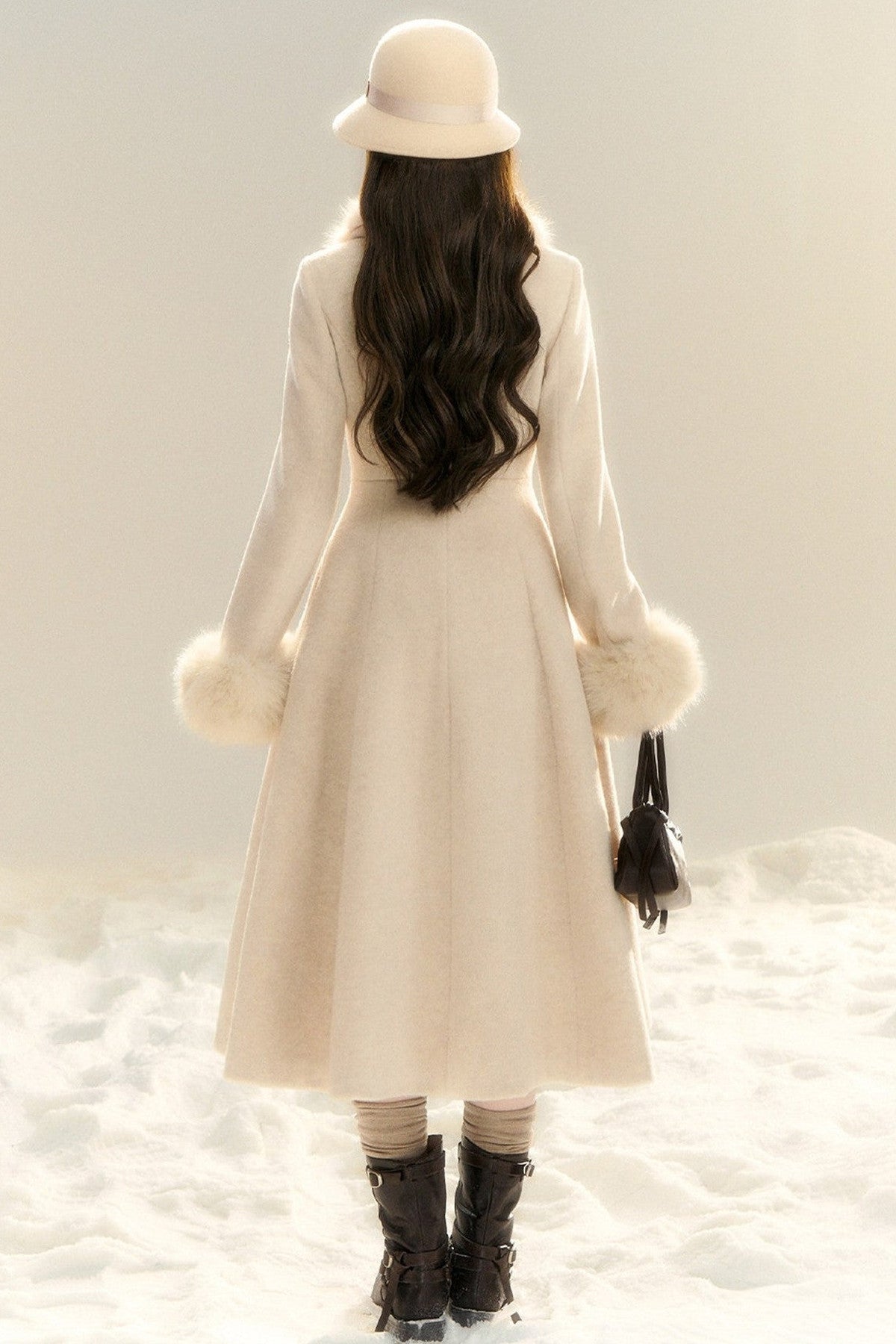 Oatmeal Camel Hepburn Style Long Coat