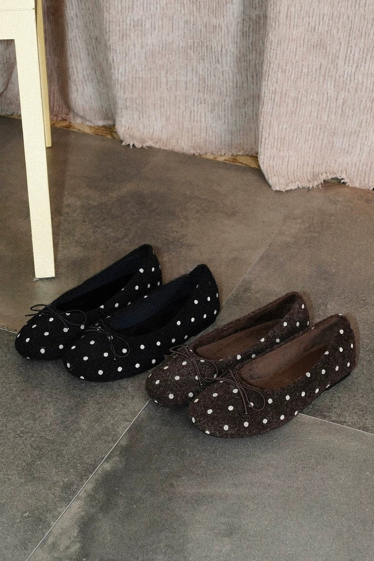 Polka Dot Bowknot Flats