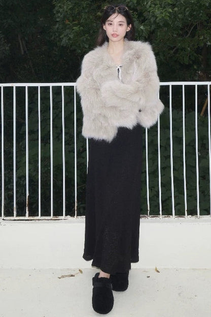 Strickkleid in A-Linie mit Struktur und Carmenausschnitt