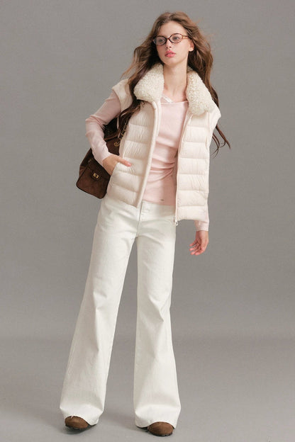Mid-Rise Flared Flap Pocket Jeans