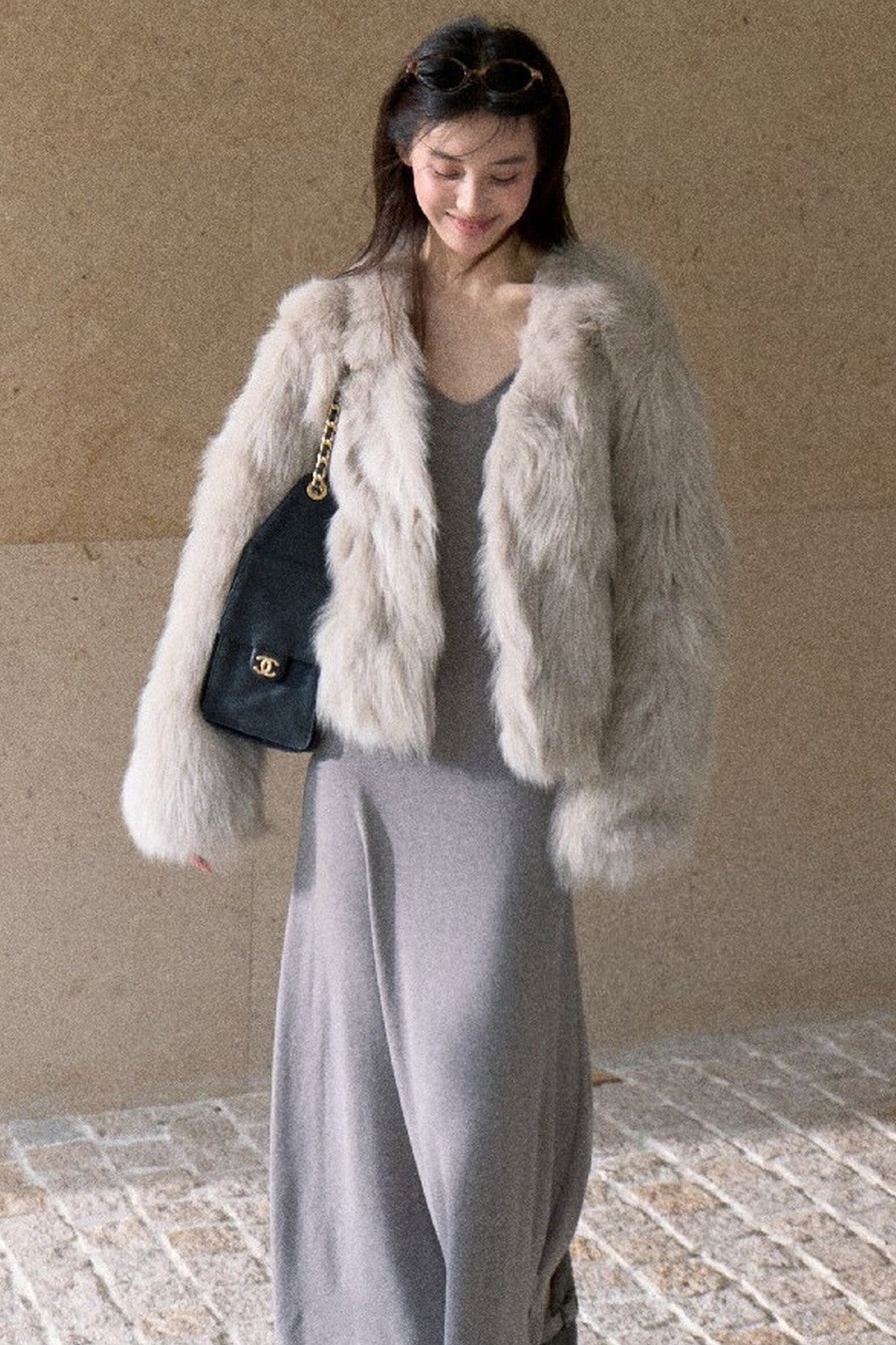 Short Fox Fur Jacket