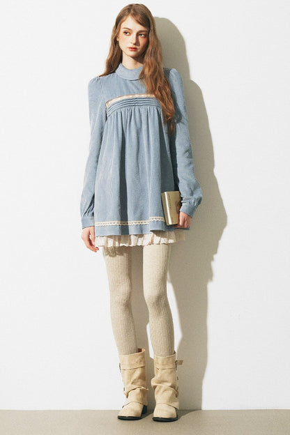 Haze Blue Babydoll Dress