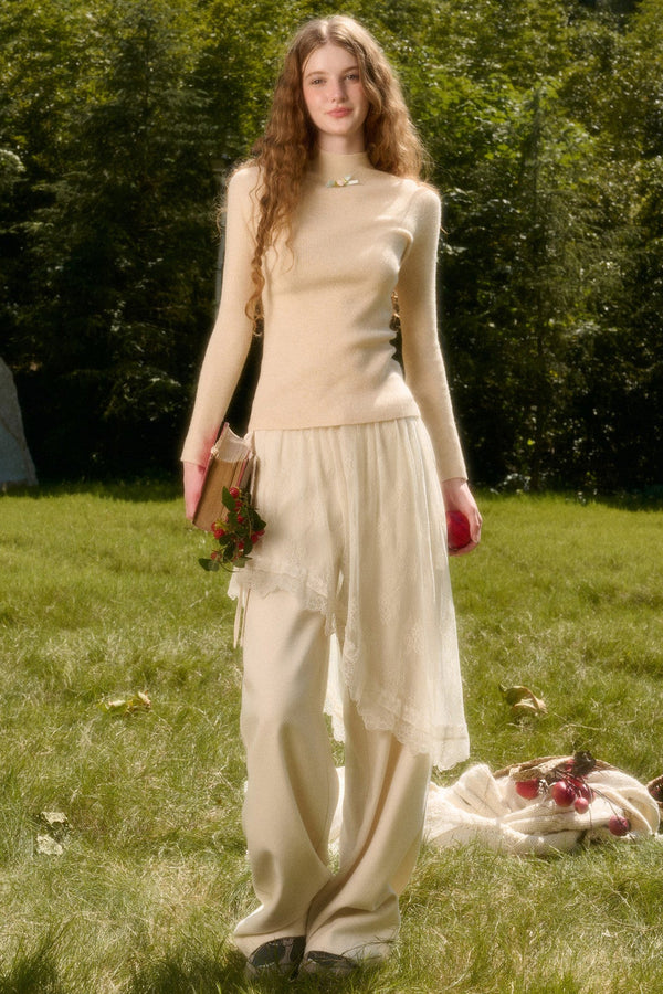 Custom-Dyed Breathable Wide-Leg Pants