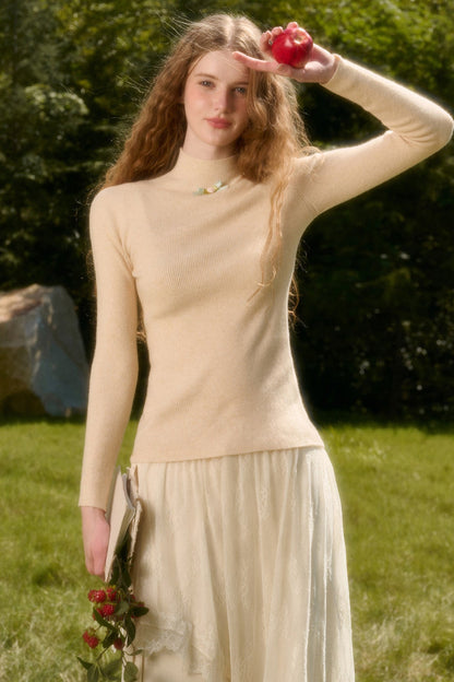 Maglione a maglia con fiocco