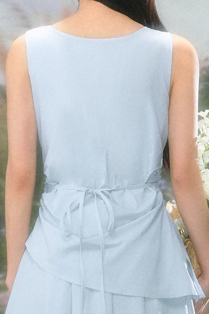 Versatile Square-Neck Patchwork Dress