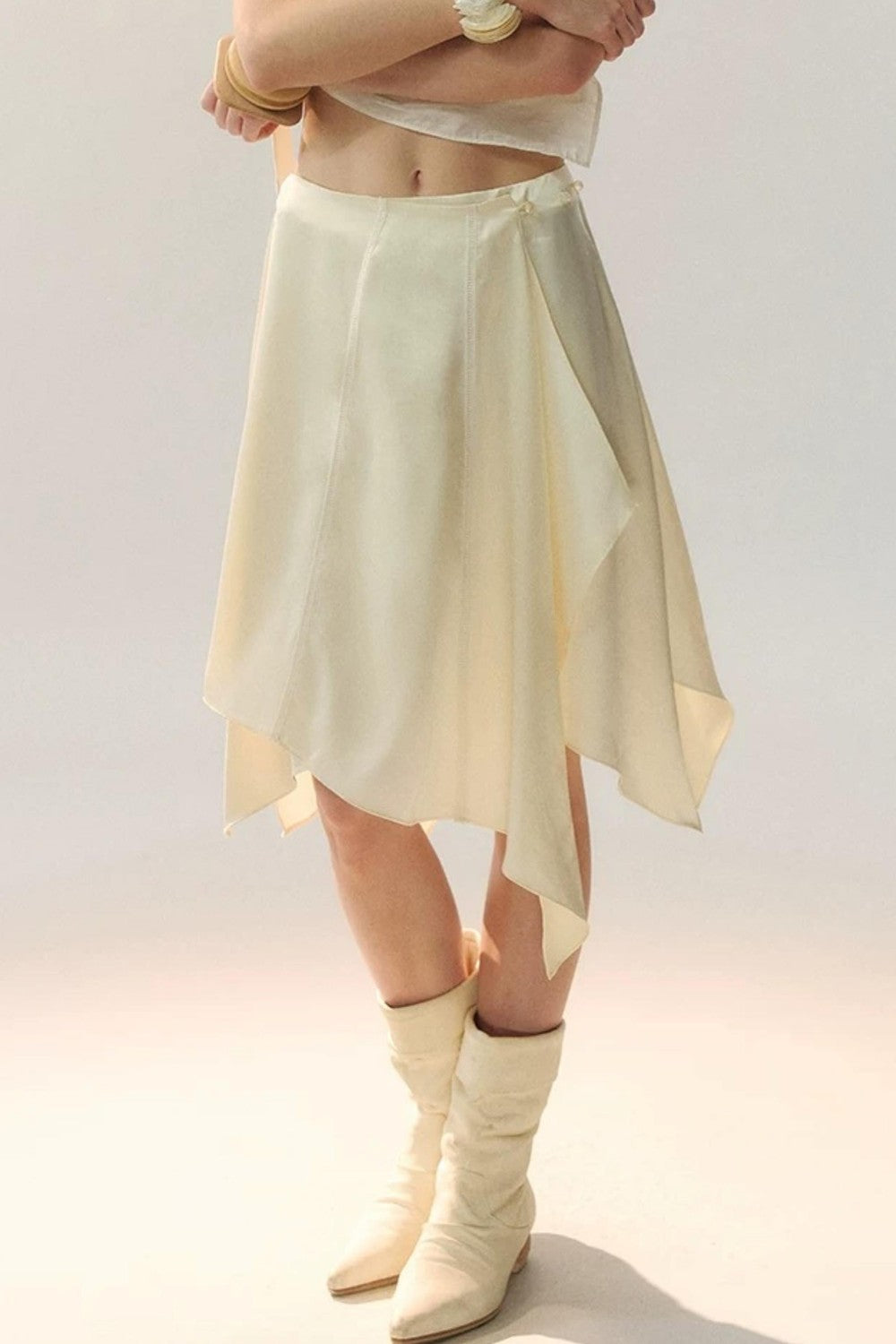 White Lace Wrap Skirt