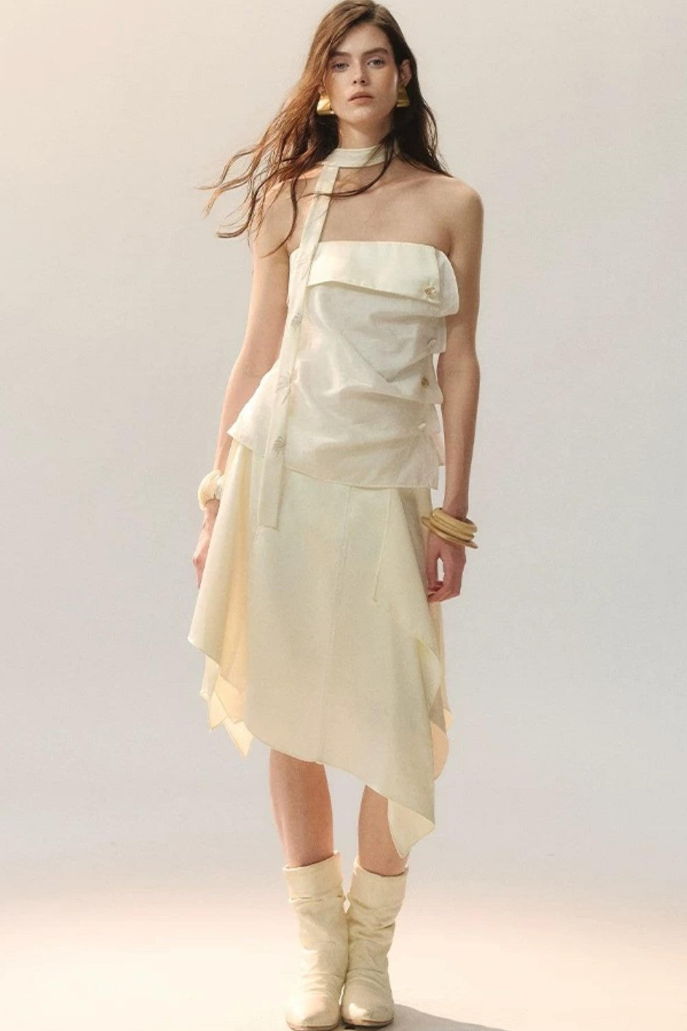 White Lace Wrap Skirt