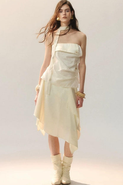 White Lace Wrap Skirt