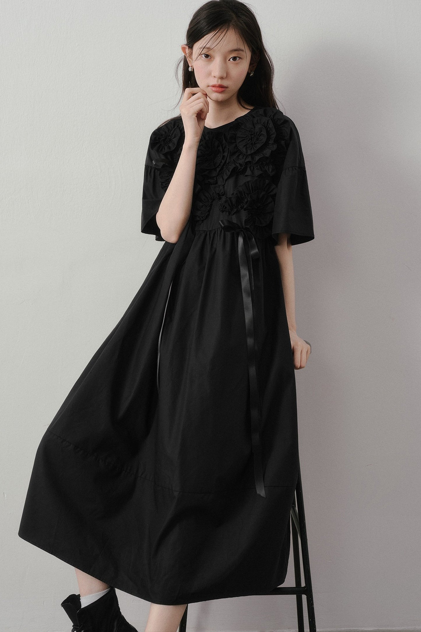 Heavy-Duty Three-Dimensional Floral Dress
