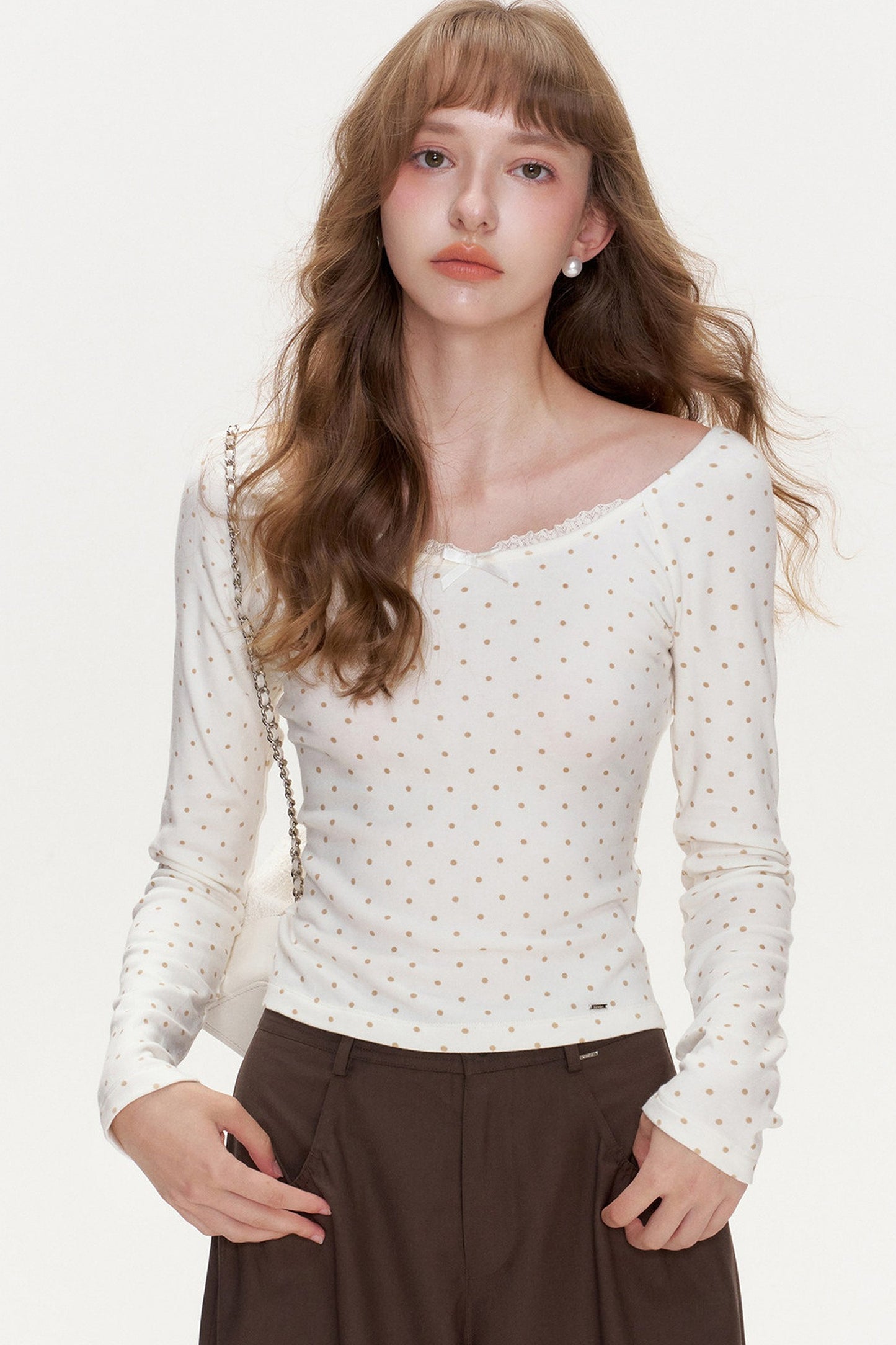 Romantic French Lace Bow Top