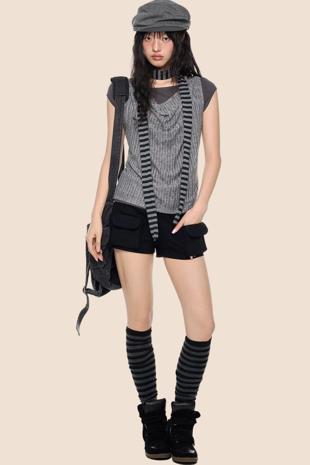Vintage Scoop Neck Knit Top