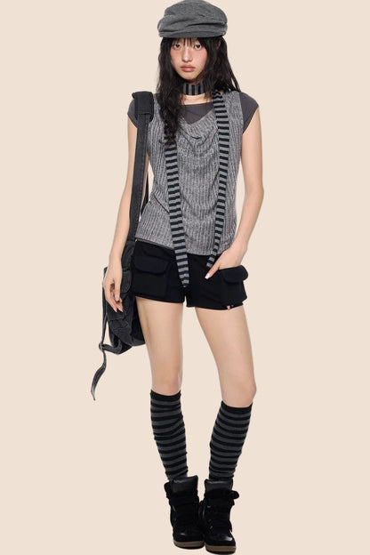 Vintage Scoop Neck Knit Top