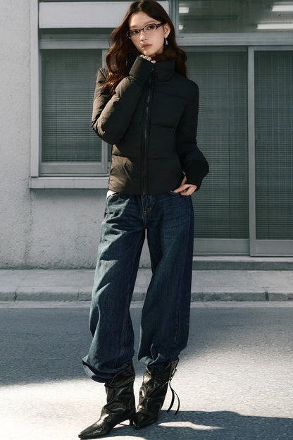 Detachable Fur Collar Short Down Jacket