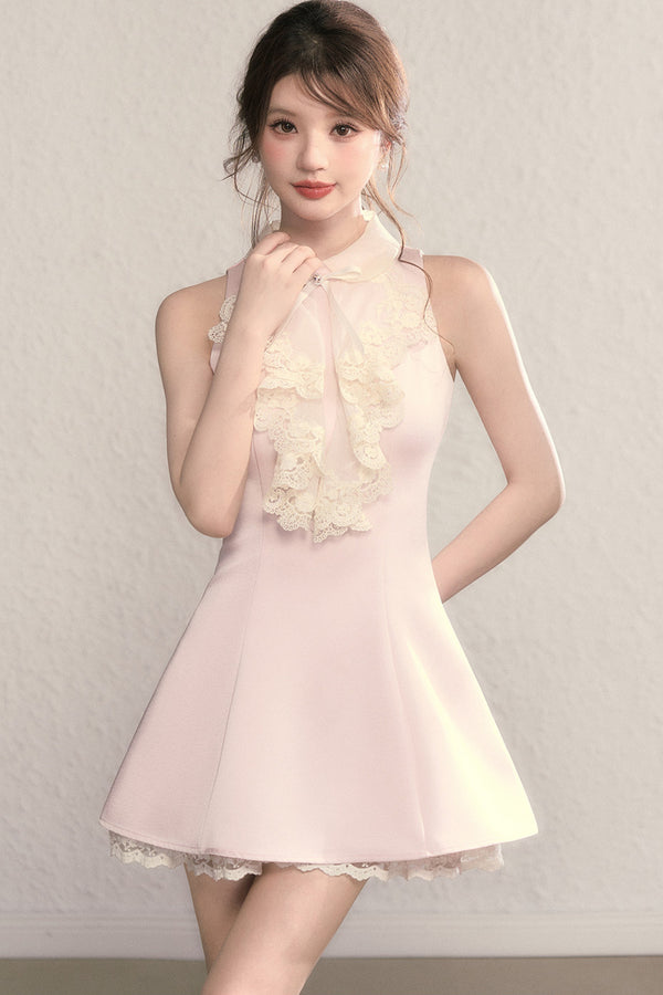 Vivian Retro Lace Collar Dress