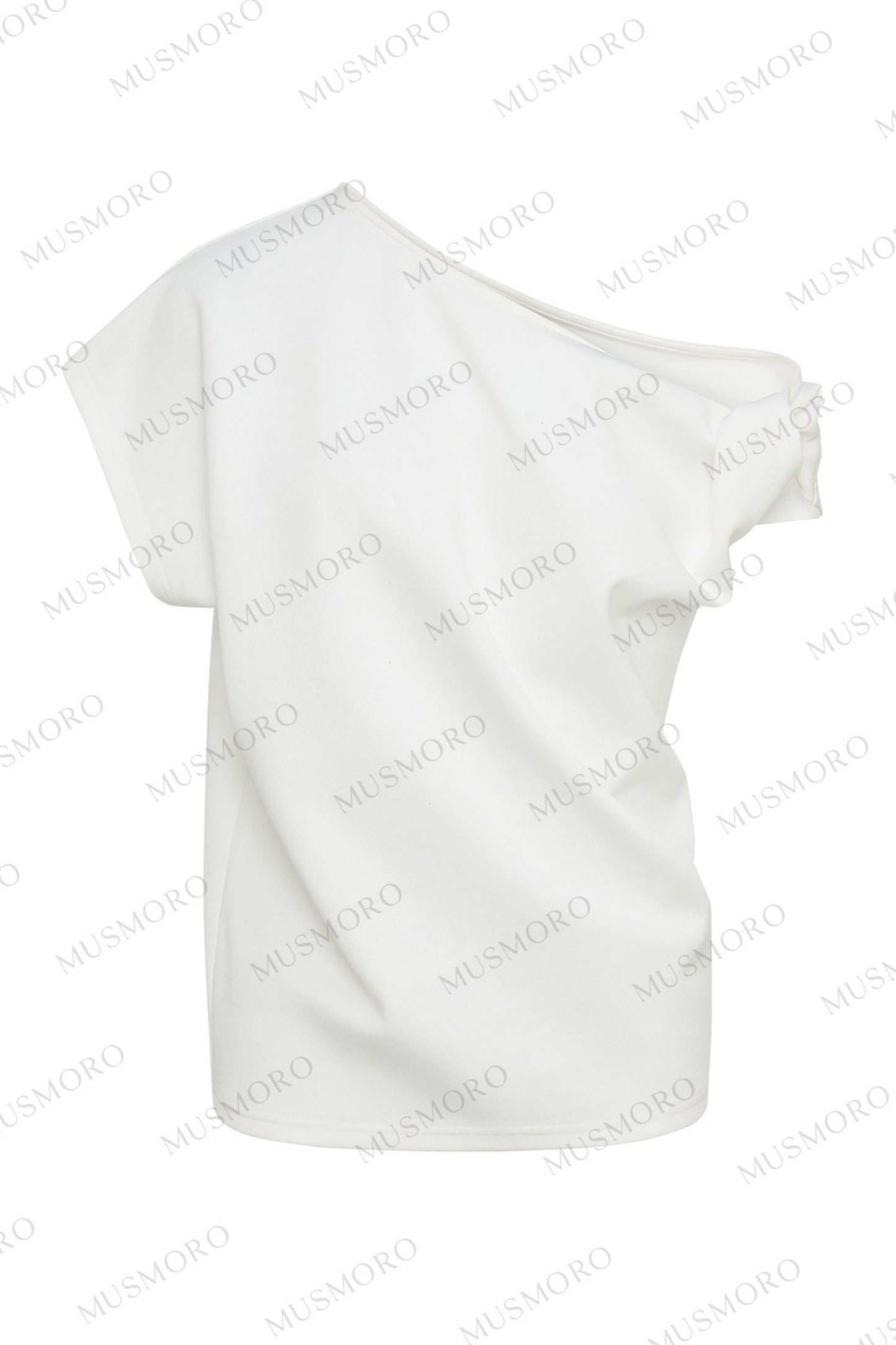Three-Dimensional Twist Shoulder Top
