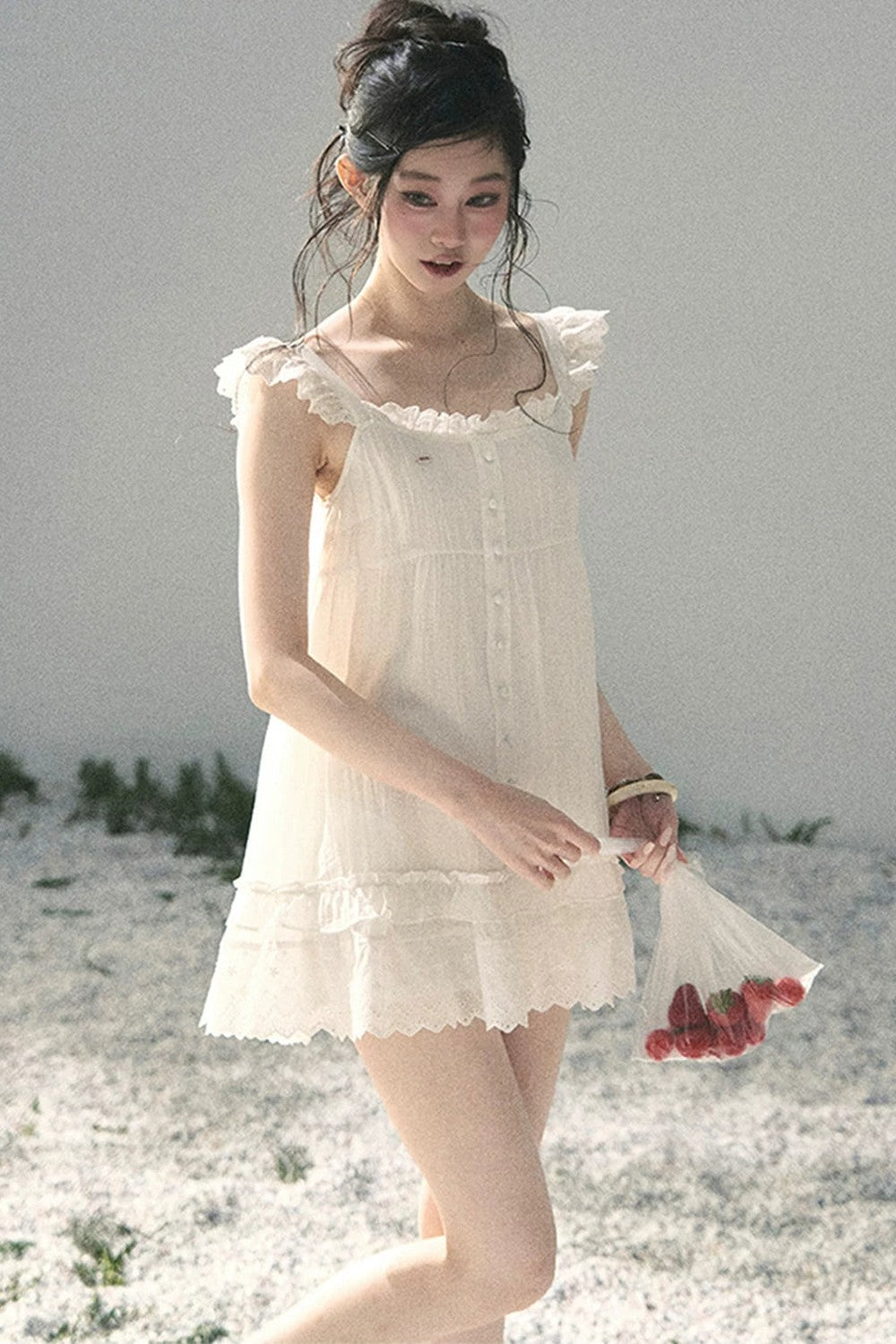 Lace Ruffled Babydoll Dress