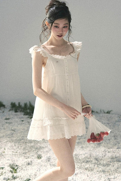 Lace Ruffled Babydoll Dress