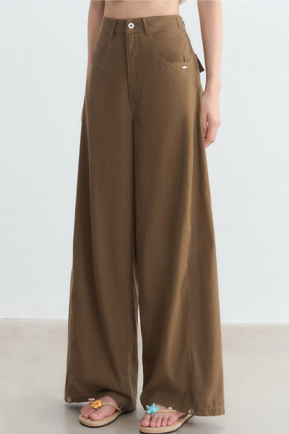 High-Waisted Wide-Leg Cargo Pants